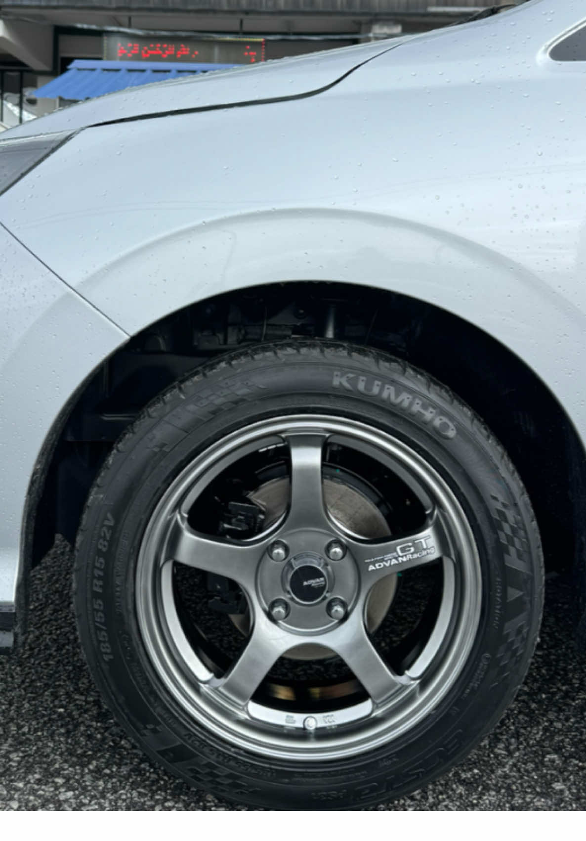 ADVAN GT + TYRE KUMHO Spec: 6.5jj ET40  Colour : HYPERBLACK Tyre size : 185/55/15  14 swap 15 RM 1150🔥 Offer sampai 30hb November 0192046121 / @Akakrimmurahpenang 