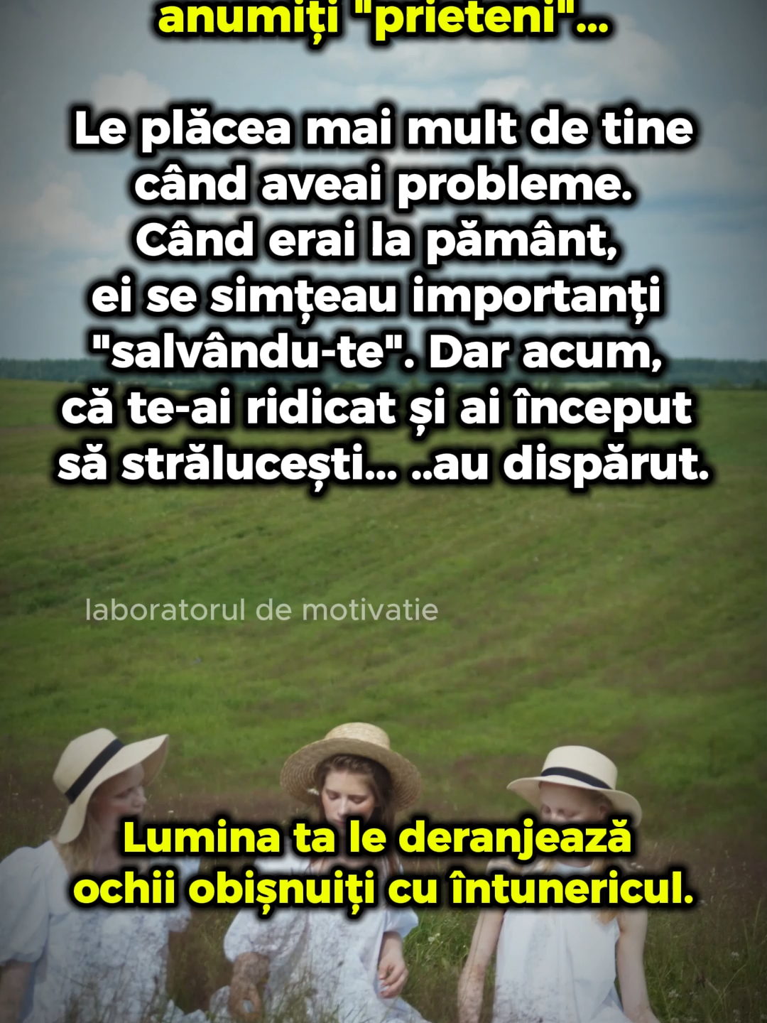 Unii „prieteni” te preferau atunci când erai la pământ, pentru că rolul de salvator le hrănea ego-ul. Dar când te ridici și începi să strălucești… dispar. Nu pentru că ai greșit tu, ci pentru că lumina ta le deranjează umbrele. Nu te opri. Continua sa stralucesti. #psihologie #dezvoltarepersonala #prieteni #relatiitoxice #falsiprieteni #evolutie #vindecare #inteligentaemotionala #putereinterioara #motivatie #autocunoastere #gandirepozitiva #inspiratie #fortainterioara
