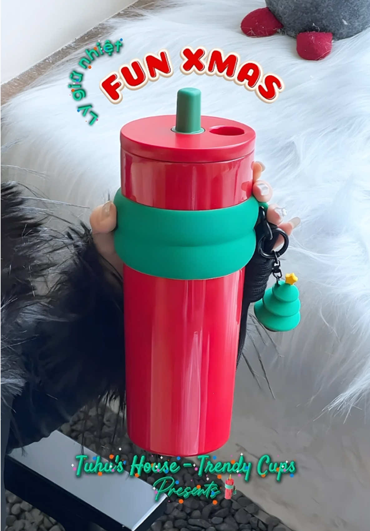 Xinh dữ vậy trời, noel lạnh lạnh có cái ly giữ nhiệt để uống nước là ấm cả người liền luôn 🎄😍 #fyp #viral #tuhu #tuhuhouse #lygiunhiet 