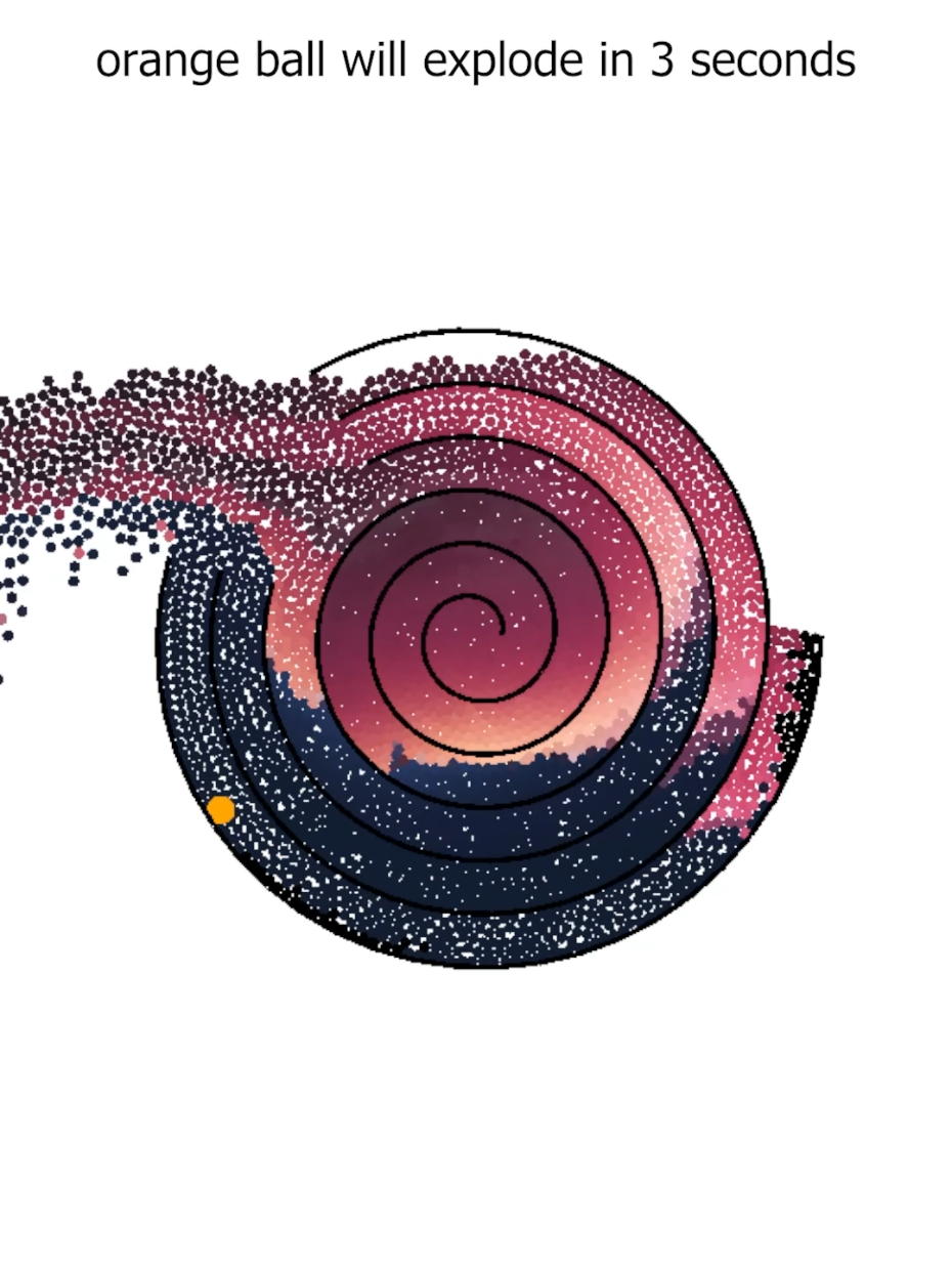 #bouncingball  #simulation  #spiral  #explosion 