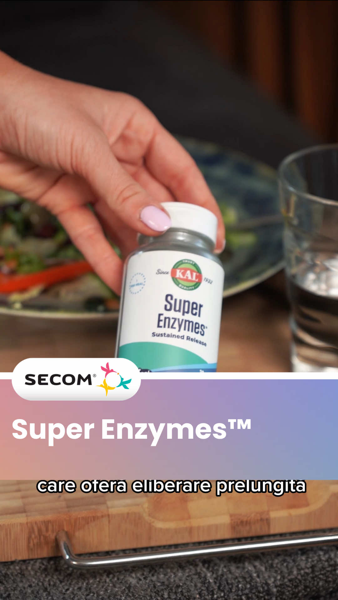 🥗 Mănânci sănătos, dar simți discomfort după masă? Salatele, mesele echilibrate… toate sunt alegeri excelente. Dar chiar și atunci când mănânci „curat”, digestia are nevoie de susținere. Super Enzymes™ îți vine în ajutor exact acolo unde contează. 🔍 Ce conține? Enzime esențiale pentru digestia eficientă a: ✔️ carbohidraților (amilază, diastază) ✔️ grăsimilor (lipază) ✔️ proteinelor (pancreatină, papaină, bromelaină) ✔️ lactozei (lactază) ✔️ fibrelor și leguminoaselor (celulază, alfa-galactozidază) 🌿 Și nu doar atât – conține și extracte naturale: ghimbir, mușețel, mentă, fenicul și schinduf – recunoscute pentru susținerea confortului digestiv. 📌 Îl găsești pe secom.ro, în magazinele Secom® si in farmacii. #Secom #digestieEchilibrata #SuperEnzymes   