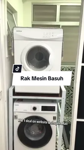 - mana ada 2 mesin basuh masih mencari rak lebih tahan lasak?  #mojomore #furniture #tahankarat #decoration #mesincuci 