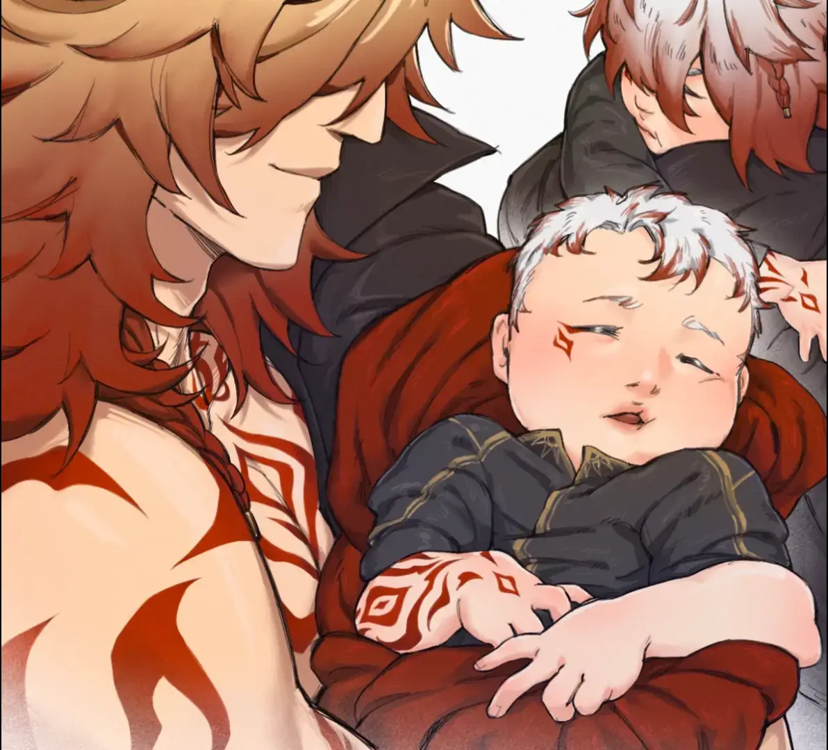 mama's boy 🥺 #hsr #HonkaiStarRail #phaidei #mydei #phainon #hsrfanart 