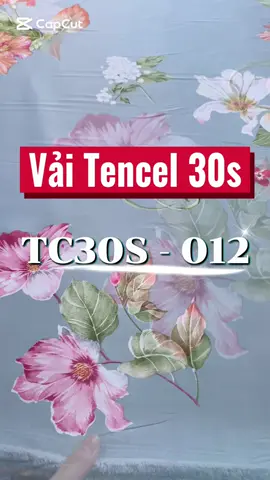 Vải tencel 30s, hoạ tiết hoa lá sắc Xuân siêu đẹp. #vaimaychanga #trending #xuhuong #vaigiare #vai 