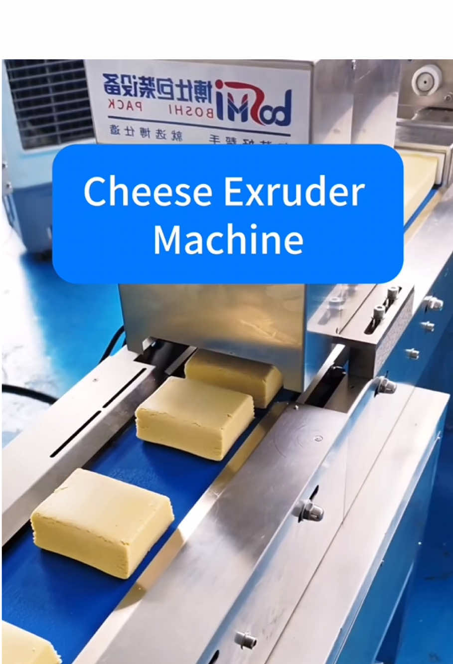 Automatic cheese extruder machine for smooth & uniform cheese shaping #cheeseextruder #foodextrudermachine #cheeseprocessing #foodmachinery #packingmachine