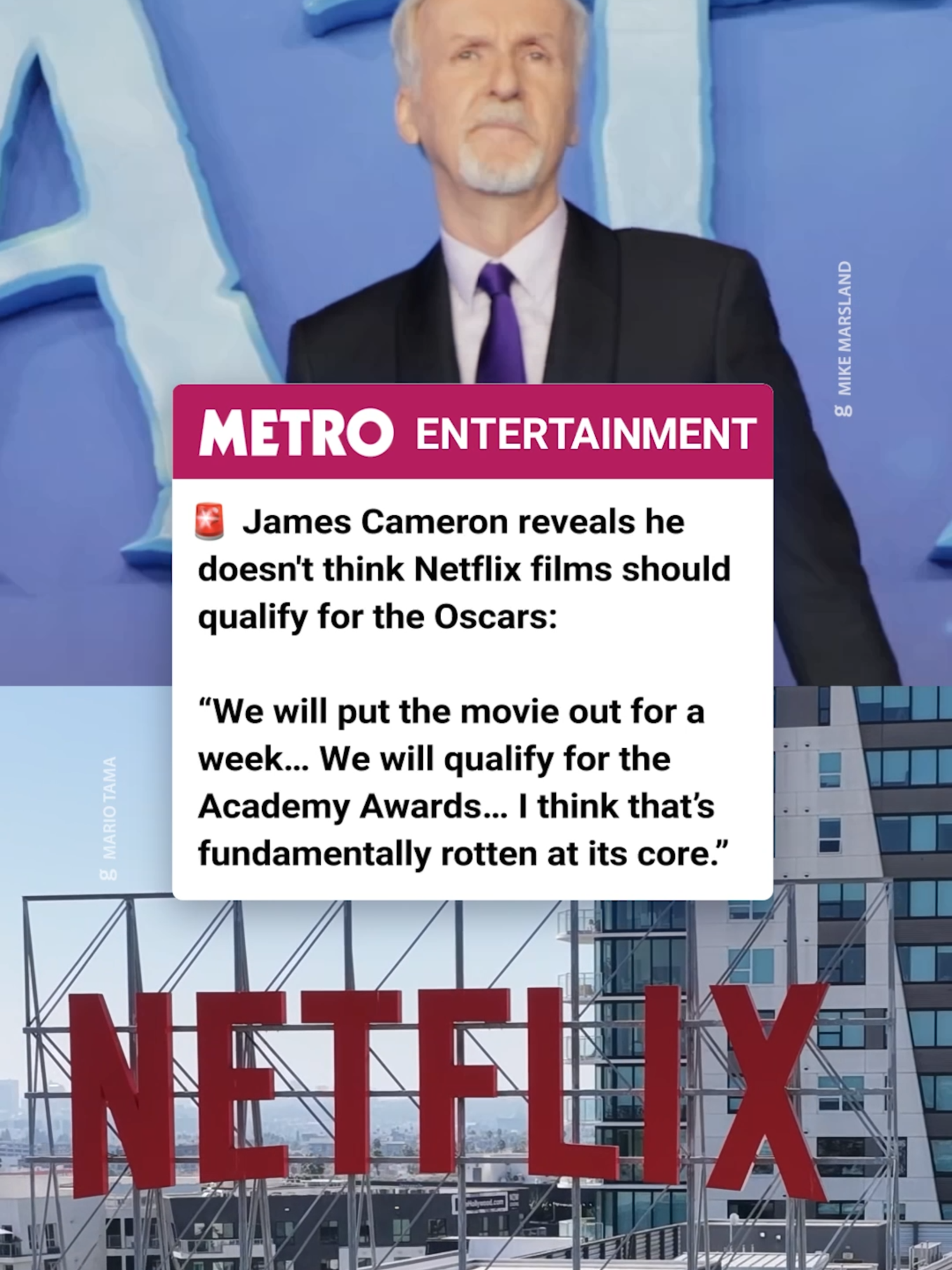 Do you agree? 👀 In an interview with 'The Town’s Matt Bellon'  Avatar director James Cameron was asked about @netflix’s current attempt to acquire @warnerbros. James explained,