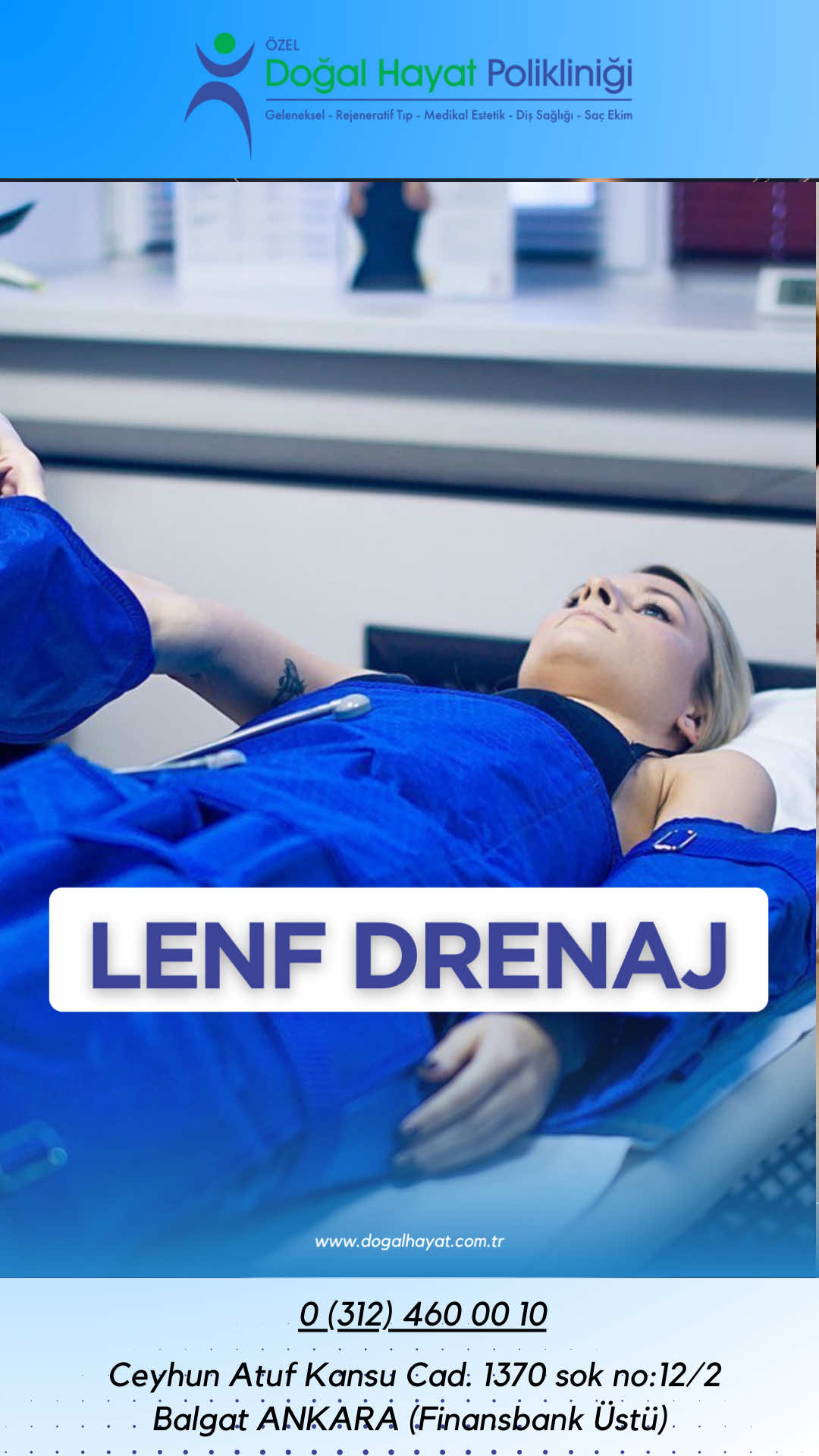 Lenf Drenaj 👉vücuttaki fazla sıvıların atılmasına 👉Dolaşımın hızlanmasına ve 👉Detoks etkisi oluşmasına yardımcı olur Özellikle şişkinliği ,ödem ve yorgunluğun azalmasını sağlar sen de vücudun yükünü azalt enerjini yenile kendin daha hafif hisset 📍Doğal Hayat Polikliniği – Ankara Detaylı Bilgi İçin Doktorumuzla ÜCRETSİZ ön görüşme yapabilirsiniz 📱0312 460 00 10 🛜www.dogalhayat.com.tr 📍Ceyhun Atuf Kansu Cad.1370 Sokak No:12/2 Balgat/Ankara(Finansbank Üstü). #lenfdrenaj #detoks #doğalhayatpolikliniği #ödem