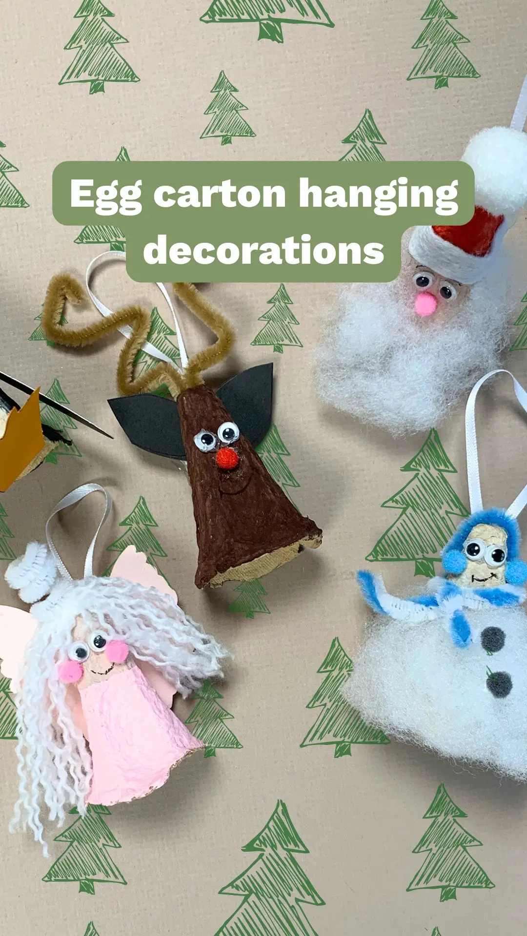 We've made some festive friends to adorn our tree this Christmas - all made from one leftover egg box!   To create these cute keepsakes, you will need to follow our tutorial and collect: - An egg box - Paint and a paint brush - Coloured card - Googly eyes - PVA white Glu - Glu Dots - Felt - Pom poms - Pipe cleaners - Wool - Fineliner pen - Wadding - Ribbon for hanging your creations!   Have fun and create your own unique creations - there's loads of Christmas chums you can make! 🤩   Show us your creations using #CraftWithBostik! 💙
