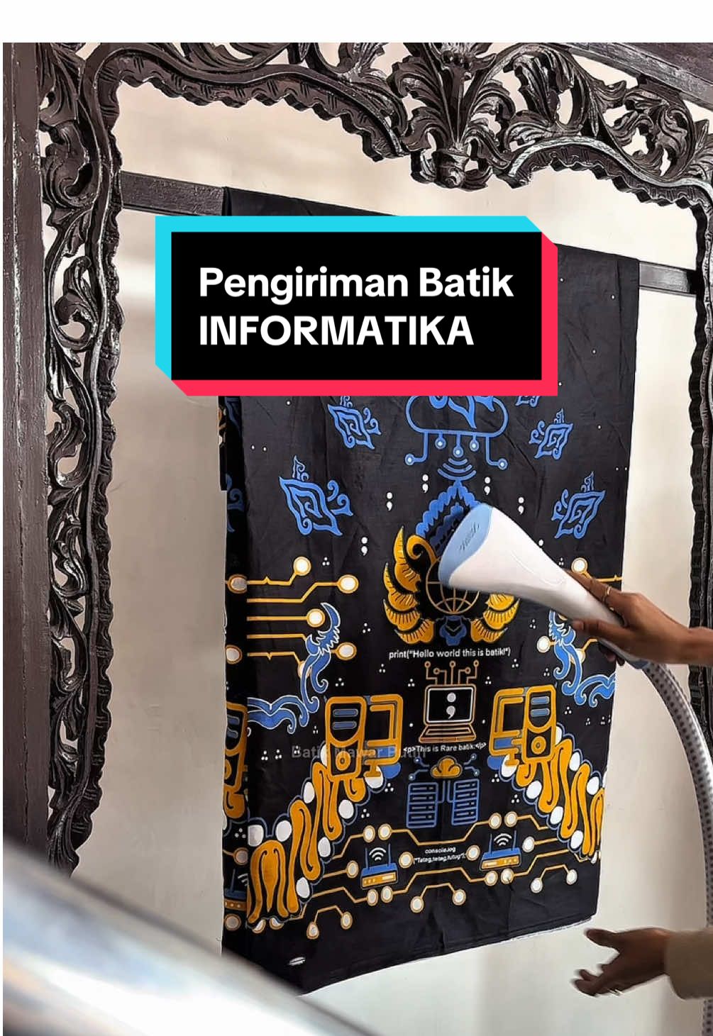 Batik informatika. yg blm kebagian, kami open lagi khusus kainnya saja. cara : klik di bio, pilih batik informatika.  #informatika #informatikaclass #IT #coding #komputer 