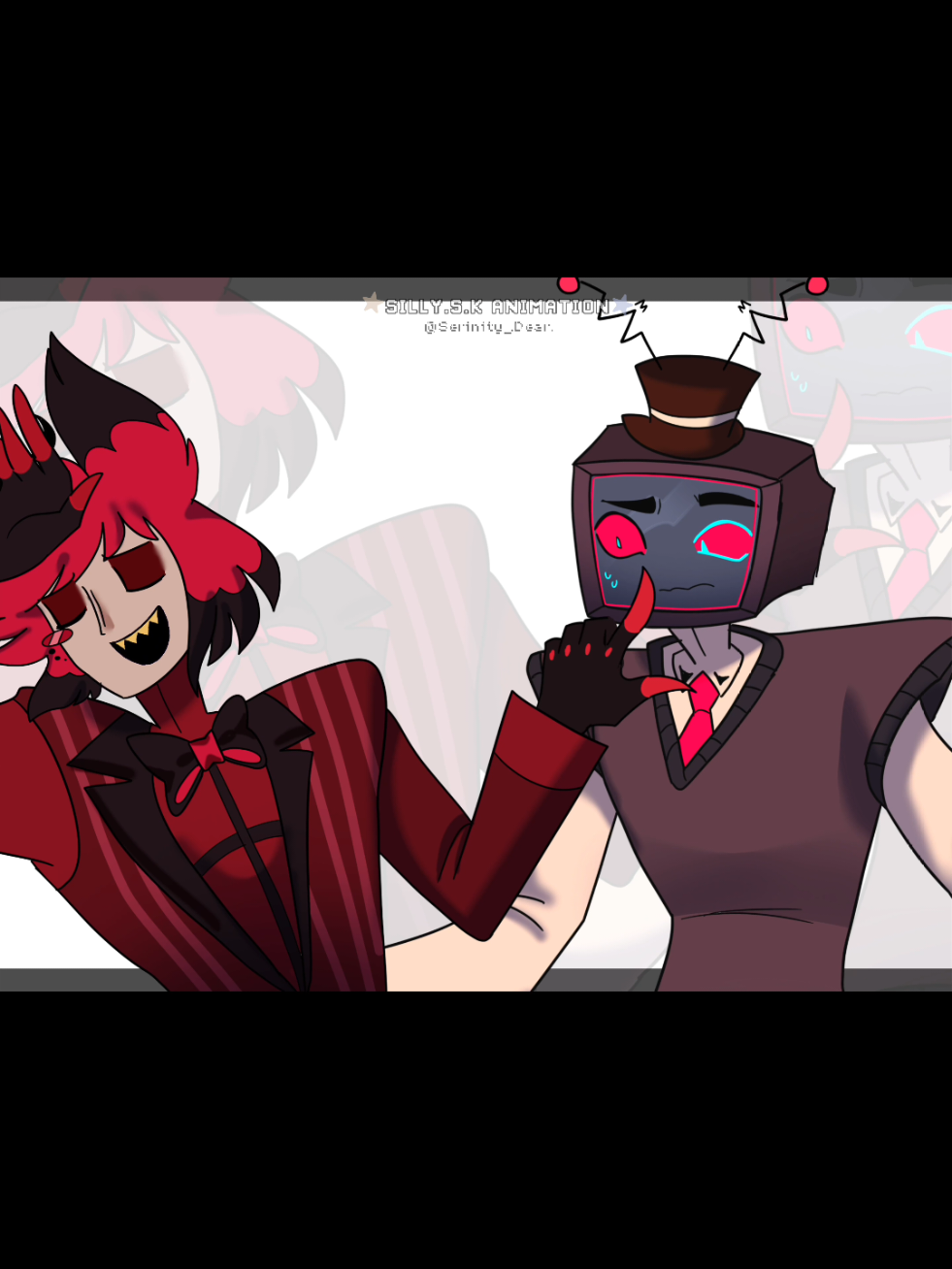 Alastor listener & Vox yapper‼️[NOT A SHIP VIDEO]‼️|| HAZBIN HOTEL CONTENT #hazbinhotel #fypシ゚ #vox #alastor