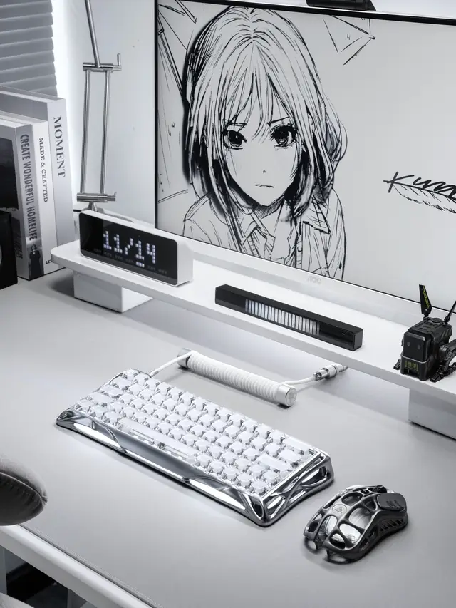 Clean, minimal, futuristic — that’s the Mercury V60 Pro. Preorder now and get an extra set of transparent keycaps! 🎁 . . #gravastar #gravastarV60Pro #V60Pro #UFOSwitch #magneticswitch #Halleffectswitch #HallEffect #HEkeyboard #gamingkeyboard #keeb #GamingSetup #cleansetup #setupinspo #desksetup 