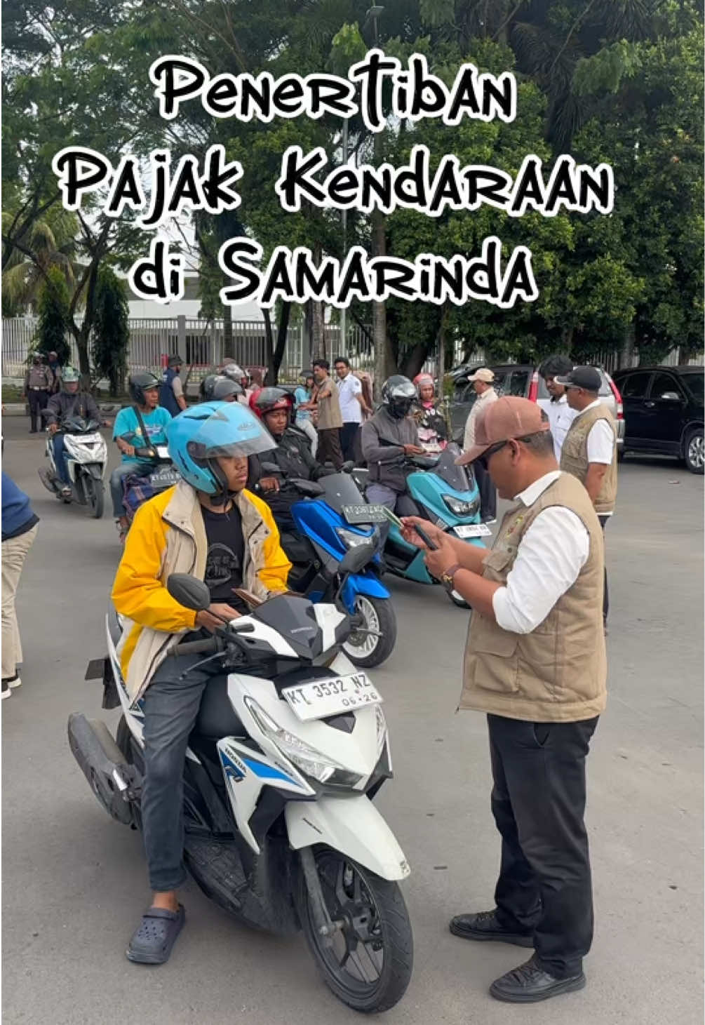 Penertiban wajib pajak kendaraan bermotor di Samarinda, Selasa (25/11/2025) #wajibpajak #samarinda #fyppppppppppppppppppppppp 
