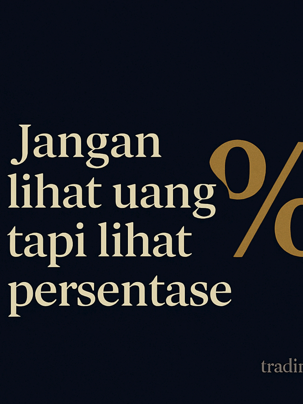 Persentase itu adalah cerminan SKILL kamu. Kalau persentasenya bagus, modal kecil pun nanti gampang banget dibesarin. Kalau fokus di uang, yang ada malah jadi serakah dan hancur. ​Gimana? Apakah ini mengubah pola pikir trading kamu? Coba share di sini, berapa persentase target harian/mingguan kamu? #RizkiAditama #sekolahtrading #TradingForex #BelajarTrading 