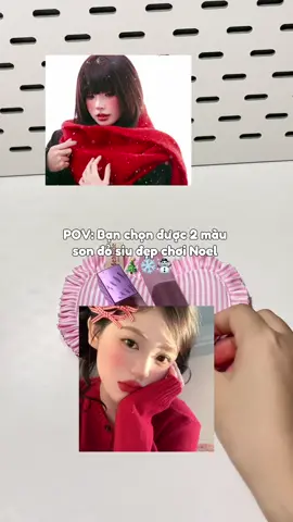 Trời ơi cuối năm tới nơi rồi, phải lôi hai em son đỏ huyền thoại này ra khoe với mấy bà liền luôn đây 🍎✨❄️🎄 @Black Rouge Vietnam  #BlackRouge #BlackRougeA12 #BlackRougeMV04 #sonđỏ #holidaymakeup    