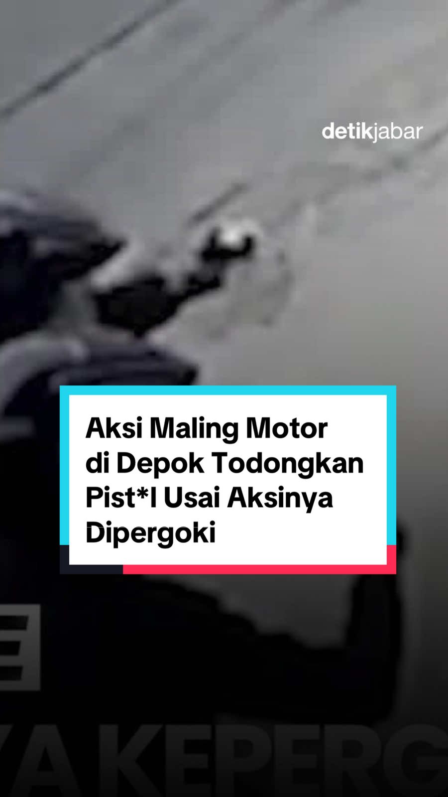 Rekaman CCTV memperlihatkan dua pencuri dipergoki warga saat hendak menggasak motor di Cilodong, Depok. Pelaku sempat menodongkan pistol ke warga.⁣ ⁣ Simak selengkapnya dalam video ini!⁣ ⁣ #detikjabar #depok #viral