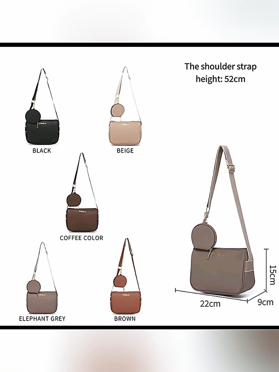 Mumu 8016 Women 2in1 Cute Shoulder Sling Bag With Wallet Pu Leather Bags For Woman Students #followersnonfollowersviewers  #bag  #fyp  #highlights2025  #fyppppppppppppppppppppppp 