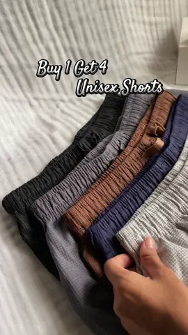 Unisex shorts na pwede pambahay or panlabas 😎.  #shorts #buy1get4 #unisexfashion 