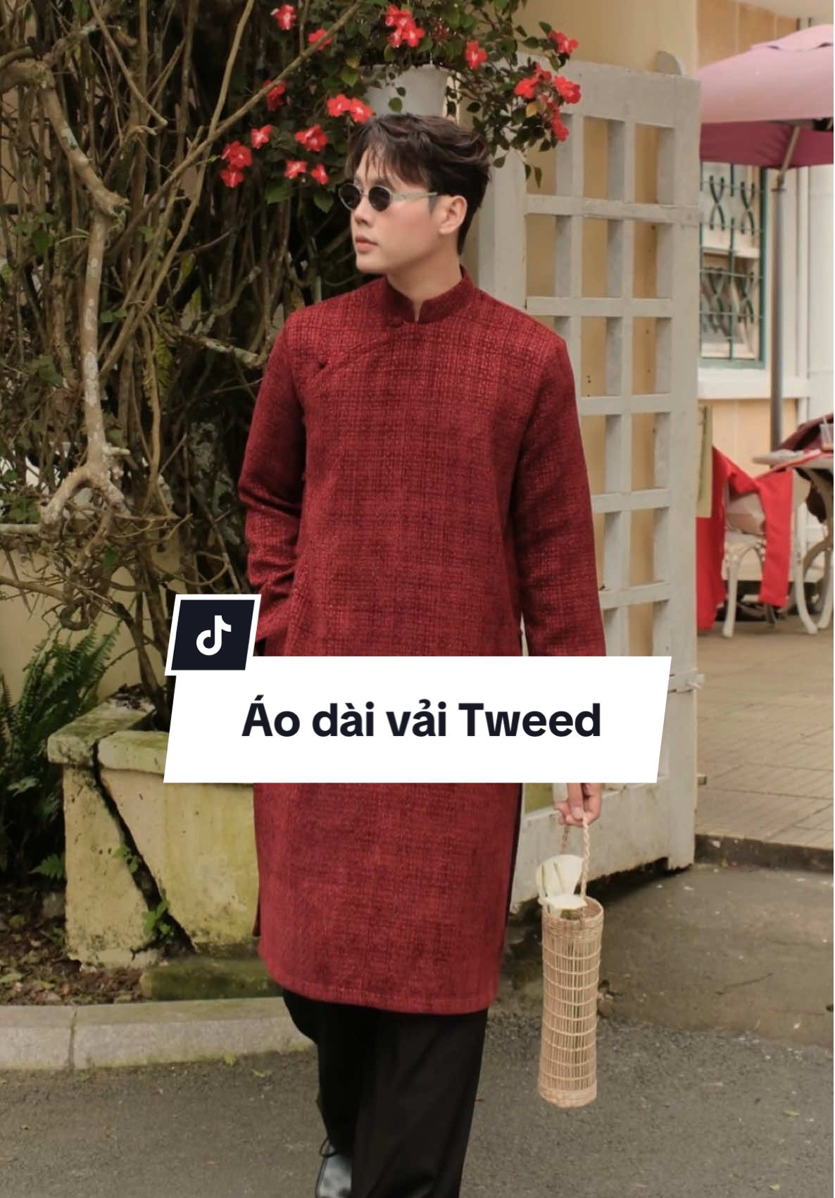 Áo dài nam vải Tweed có 3 màu siêu đẹp luôn🧧 #aodai #aodainam #minhlakuti #dalat #review 
