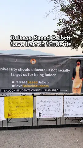 #savebalochstudents #releasesaeedbaloch #qauislamabad #fypシ゚viral #repost  Saeed baloch a student of qau is missing last 5 months📌
