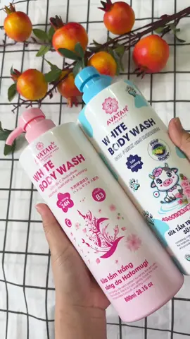 Combo 2 Sữa Tắm Dưỡng Da Trắng Sáng Avatar White Body Wash 800mL (1 Sữa Bò Tươi + 1 Ý Dĩ Hatomugi )##suatam##suatamtrangda##suatamavatar