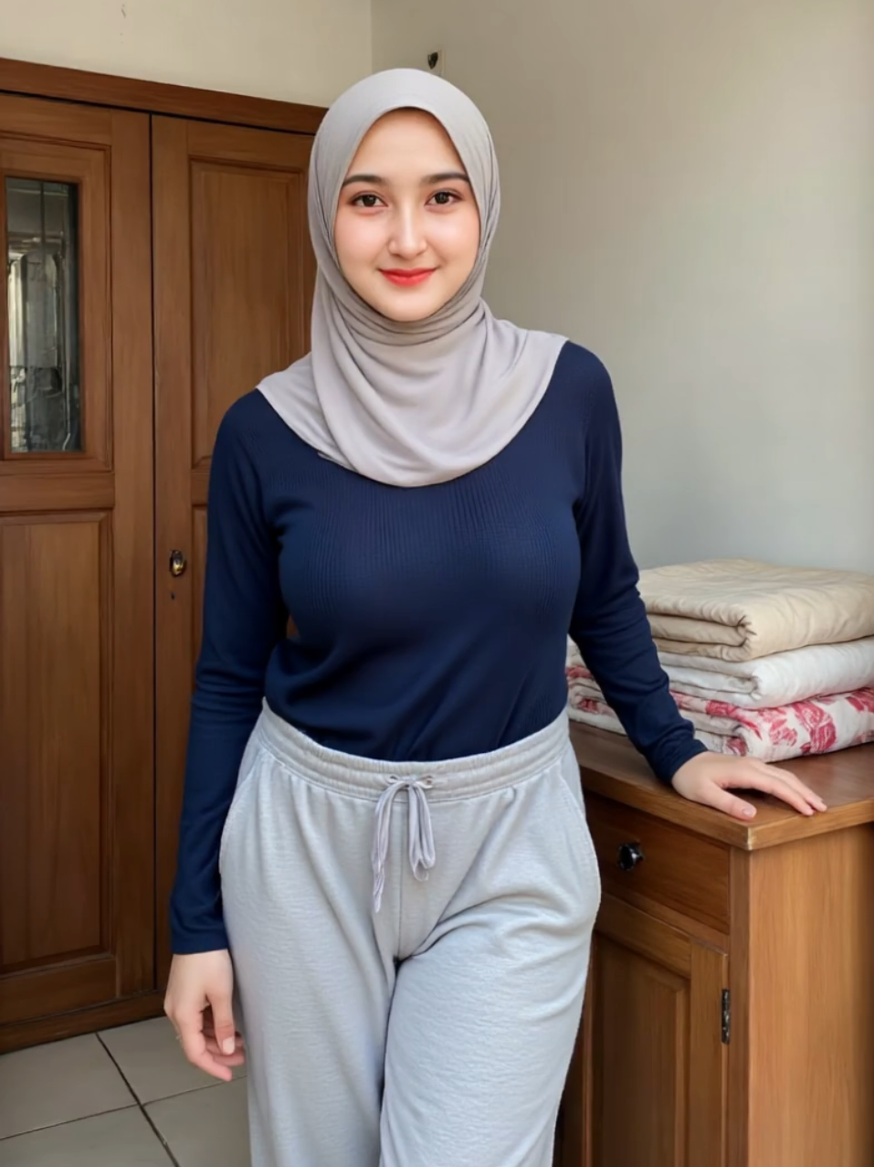 Celana Panjang Highwaist Sweatpants Murah Beb 🥰 #fyp #celanamurah #baggypants #loosepants #outfitsantai 