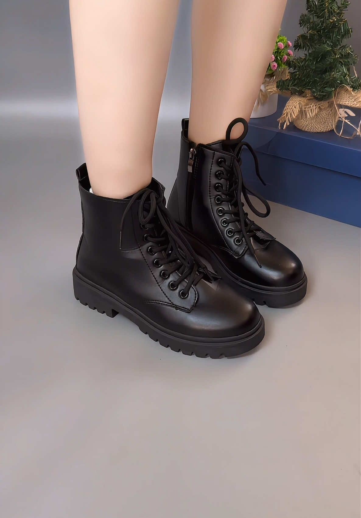 Boot nữ khóa kéo cột dây cá tính năng động #trangdepxinh #giaydepnu #giayboot #giaydep 