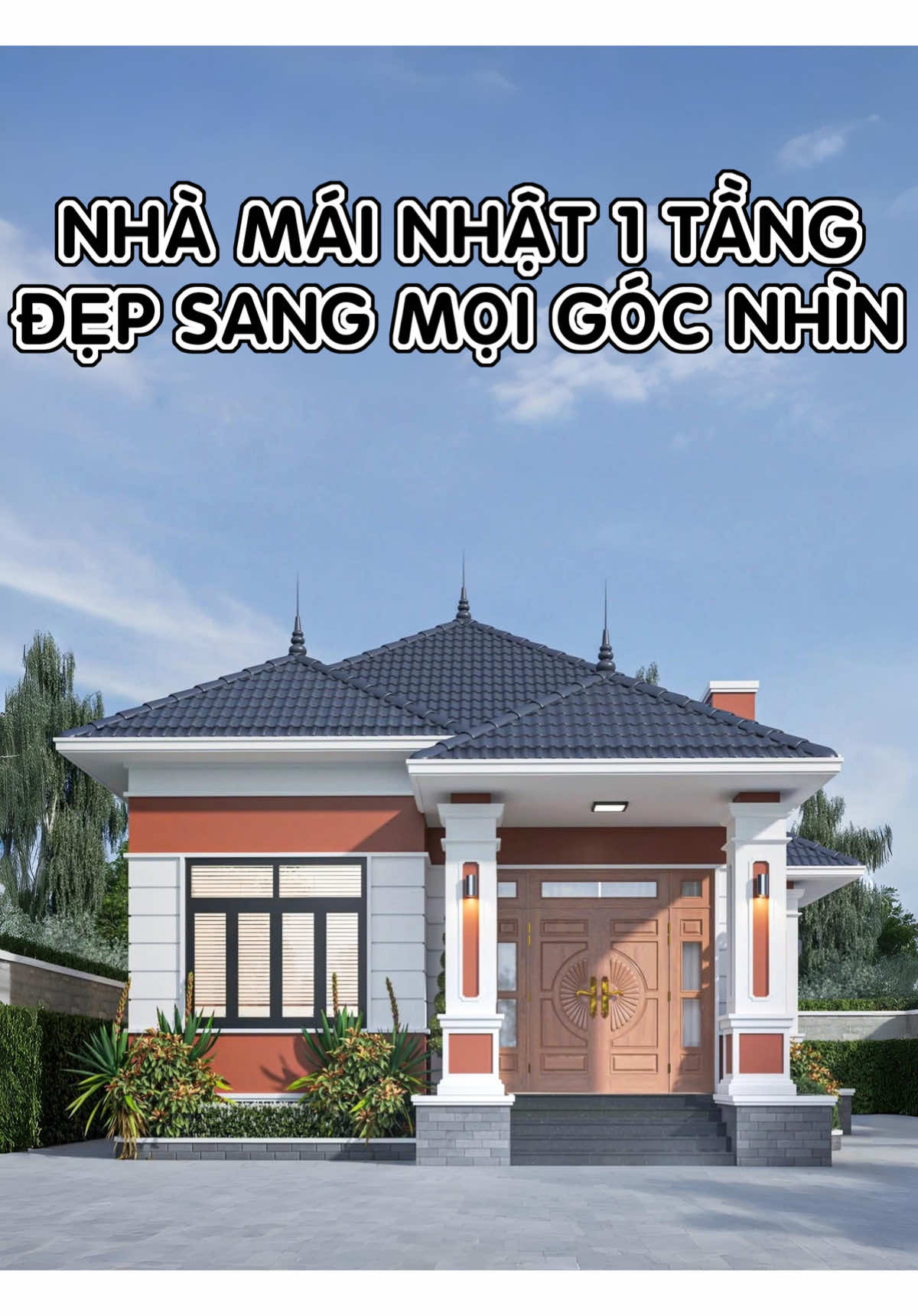Nhà mái Nhật 1 tầng đẹp trang nhã #nhamaimoi #mainhat #kientrucviet #thietkenha #xaydung