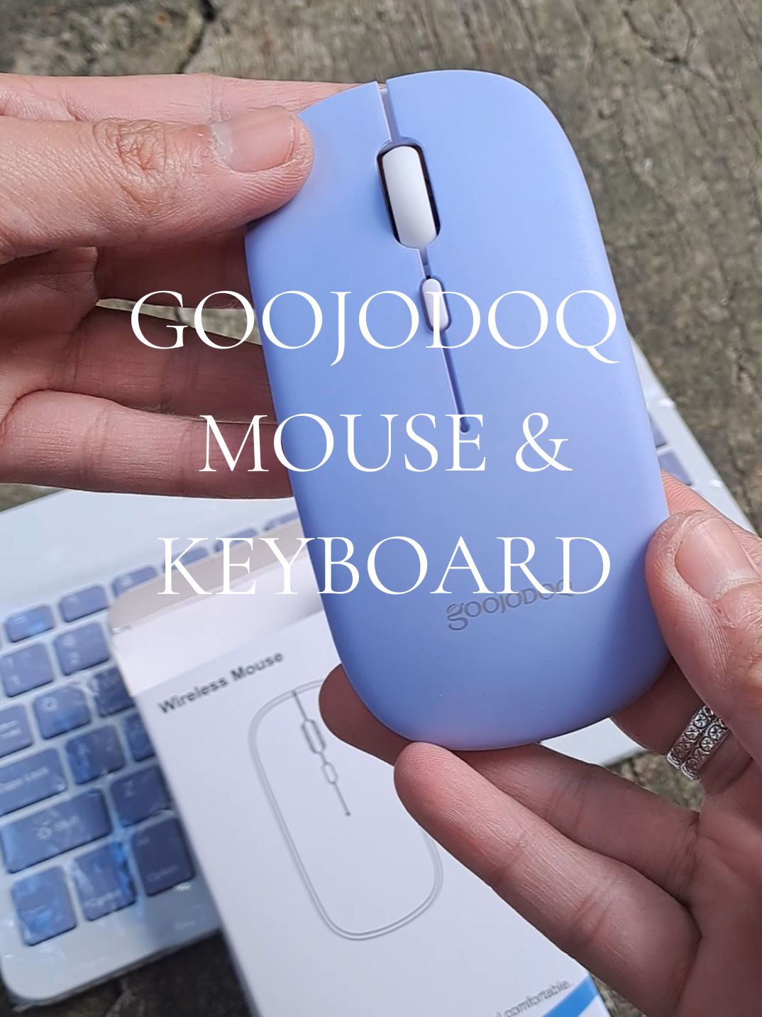 Pretty wireless keyboard & mouse ✨️ #goojodoq #keyboard #mouse #wirelesskeyboard #wirelessmouse 
