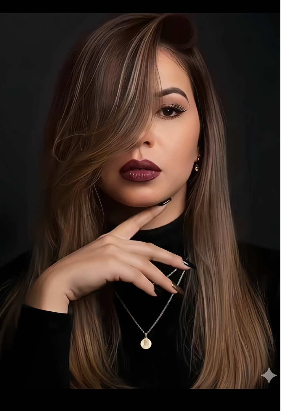 #CapCut ✨“Black nails + anchor necklace + moody lighting = the ultimate ‘edgy queen’ vibe. Every detail screams ‘my aura has its own filter’. Obsessed with this darkly refined style. Uñas negras + collar de ancla + iluminación atmosférica = la vibración definitiva de 'reina edgy'. Cada detalle grita 'mi aura tiene su propio filtro'. Obsesionada con este estilo oscuramente refinado.