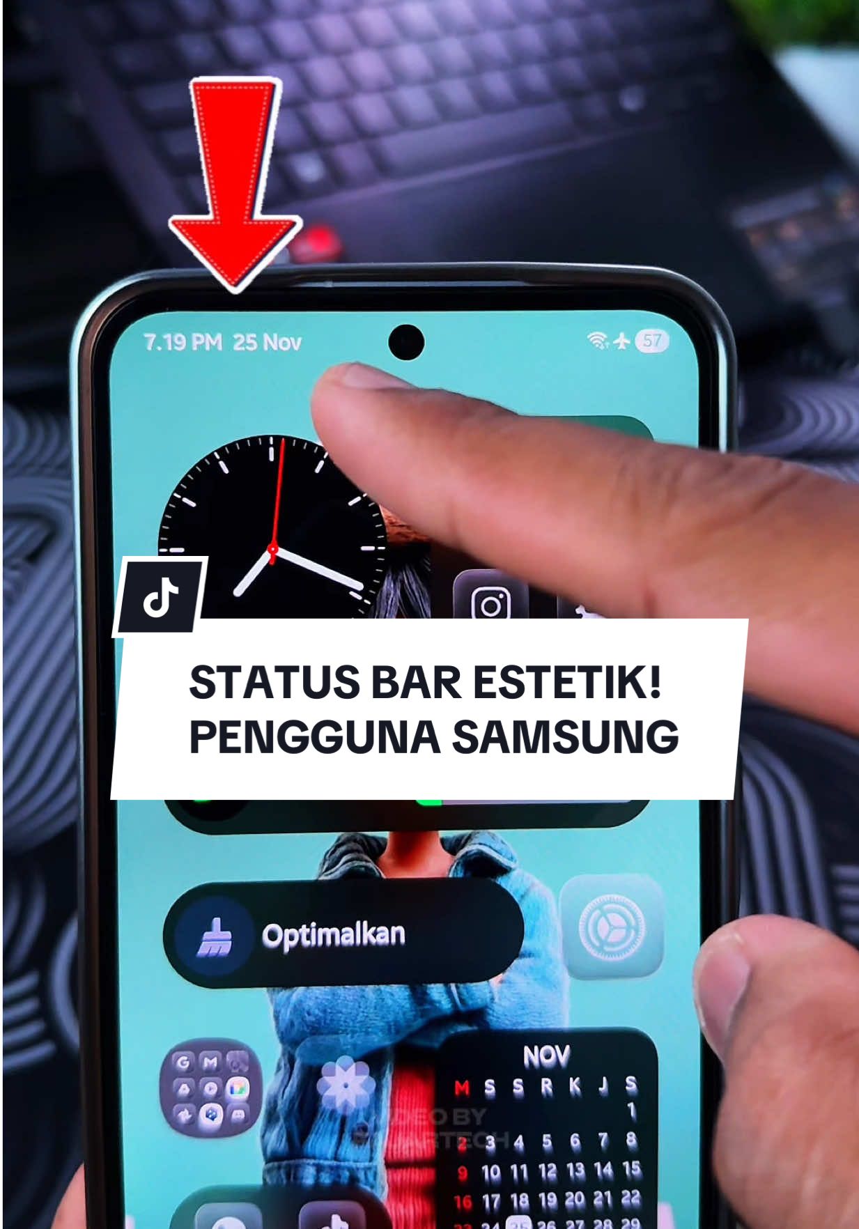 Bagian 142 | Samsung Tips - Cara ubah status bar jadi estetik di hp samsung!#tipsandtricks #samsung #samsungtips #samsunggalaxy #android 