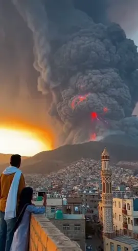 سحب بركانية كثيفة 🌋🌋