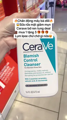 Chân ái cho ông bà nào da dầu mụn giống tui nè nhờ ẻm mà tui hết mụn á✨😚 #cerave #suaruamat #suaruamattrimun #dadaumun #fy 