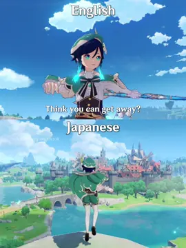 Venti English vs Japanese burst lines #Venti #GenshinImpact #HoYoCreators #fyp #foryou 