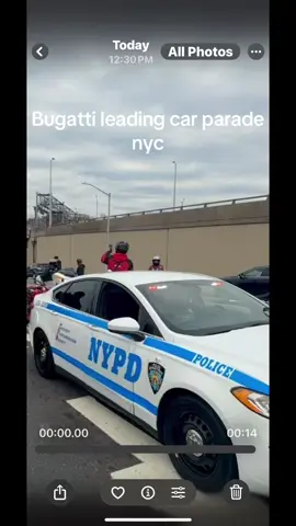 The grand Marshall drives Bugatti leading the parade  