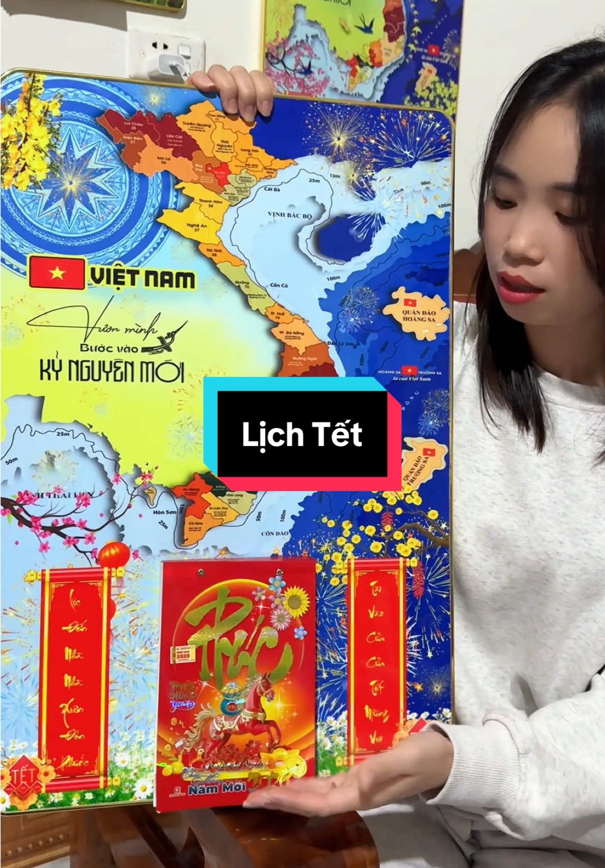 Lịch Tết kèm bản đồ Việt Nam 34 tỉnh thành mới #diepcoine #lichtet #lichtet2026 