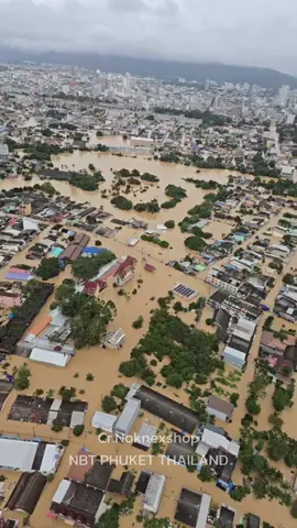 ภาพมุมสูงน้ำท่วมหาดใหญ่ #สงขลา #น้ำท่วม #ฝนตกหนัก #เมืองบาดาล 