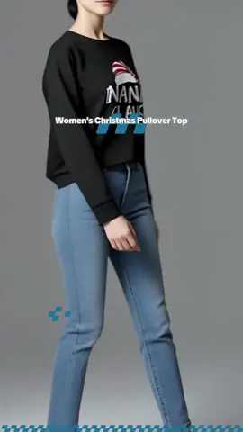 Women's Casual Round Neck Pullover Sweatshirt, Christmas Letter Nana Print, Long Sleeve Top, Spring & Fall Fashion, Comfortable Fit #cutechristmaspajamas #winterloungewear #womenssweatshirtset #pulloverhoodie #funnychristmassweater #rudolphcrewneck #christmasapparel #christmascrewnecks #lolahoodie #womenssweats