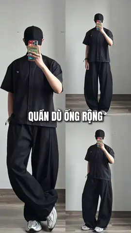 Quần ống cong rộng, quần vải dù kaki ống rộng #review #fyp #outfit #xuhuong 
