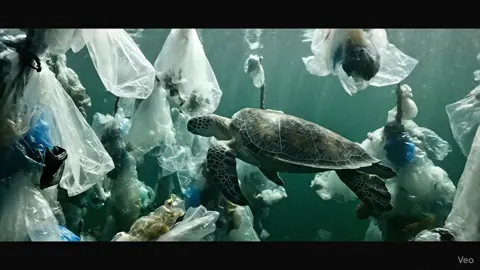 Sea turtles are severely harmed by plastic bags, which they can mistake for jellyfish, leading to choking or fatal intestinal blockages, starvation, and malnutrition #biodiversity #crisis #biodiversitycrisis #turtle #savethebees