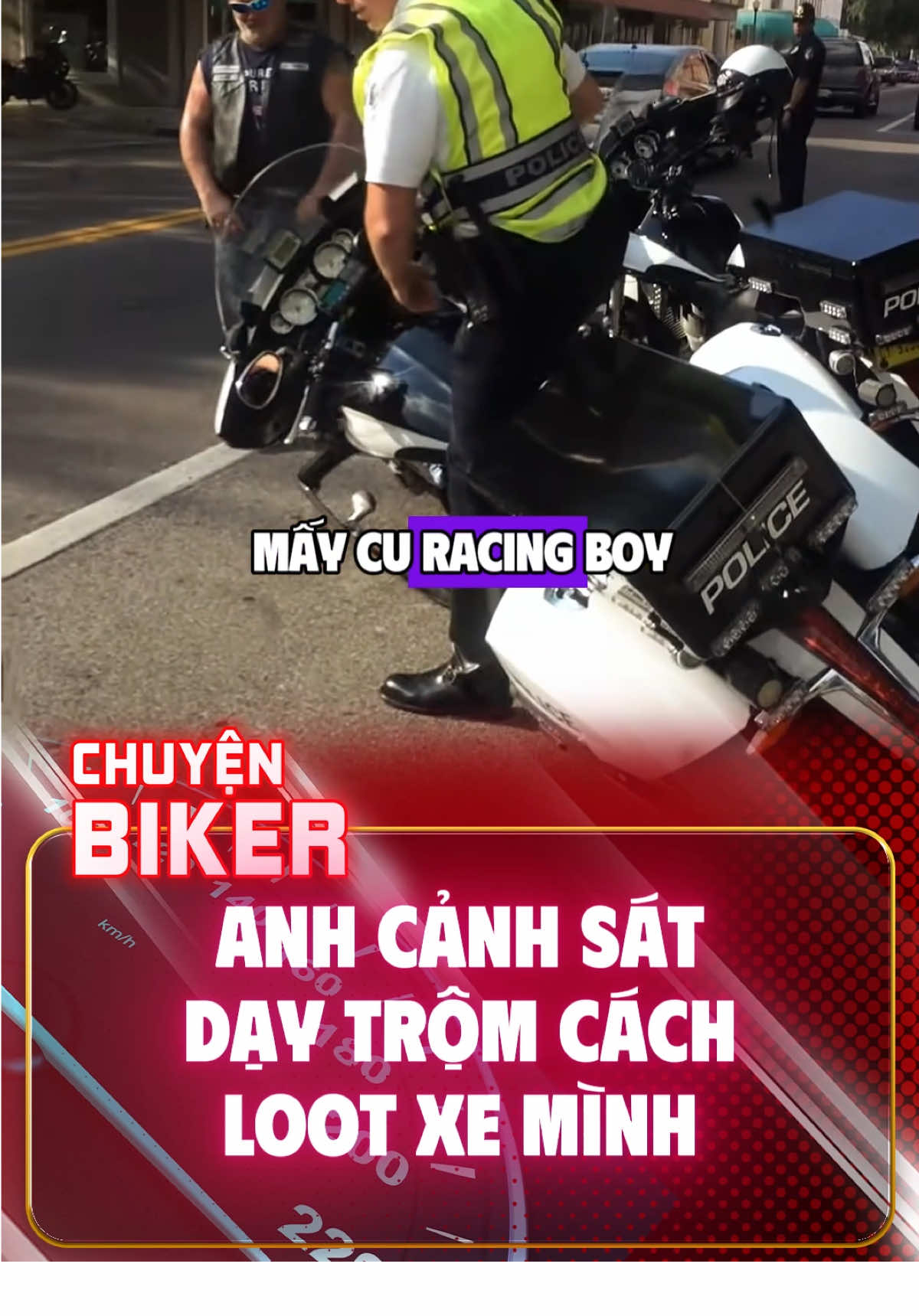 Anh cảnh sát hướng dẫn biker cách …#biker #motorcycle #moto #chuyenbiker