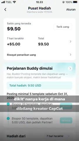 Udah dibilang kreator CapCut🤑 #gajikreatorcapcut #fyppppppppppppppppppppppp #kreatorcapcutindonesia #kreatorcapcut #xyzbca 