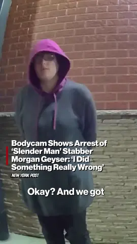 Newly released video shows the moment runaway “Slender Man” stabber Morgan Geyser was finally found by cops.