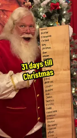 31 days till Christmas Day! What names are we missing? We are adding new names everyday! 🎅🌲. #christmastime #santaclaus #holidaycountdown #elfontheshelf 