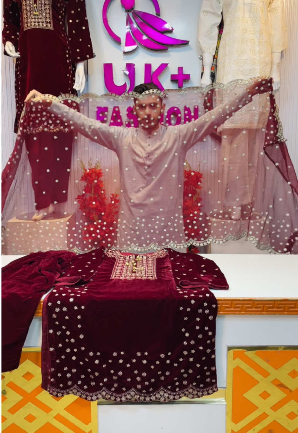 New velvet 3 pc price 6000 all over Pakistan home delivery #viralvideo #trending #foryou #tiktok 