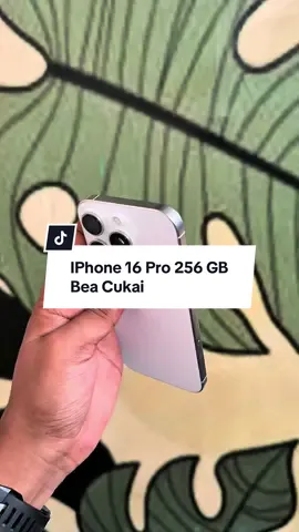 📱 iPhone 16 Pro – 256 GB 🔋 Battery Health 92% 🌍 Ex Inter – IMEI Terdaftar Bea Cukai (Jaringan Permanen) 🛡️ Garansi Aktif s/d Maret 2026 📦 Fullset Ori (Dus + Kabel Ori) ✨ Kondisi mulus – fungsi normal – no minus 🛠️ Bisa Claim Garansi di MitraCare Seluruh Indonesia ♻️ Mau Jual iPhone atau Android? 📌 Langsung WA saja! 📌 Dikasih harga terbaik & siap jemput asal masih dalam kota Kendari 🚗⚡ 🤝 Terima Tukar Tambah iPhone ke iPhone Baru & Free Pindah Data sambil ngopi ☕📲 💬 Minat? Hubungi: • WhatsApp: wa.me/daenggedgetkendari • Instagram: @_daenggedgetkdi • TikTok: @daenggedgetkendari • Shopee: Daeng Gadget Kendari • Threads: Daeng Gedget Kendari • Tokopedia: Daeng Gedget Kendari #iPhone16Pro #iPhone16Series #iPhoneKendari #ExInterAman #IMEIBeaCukai     