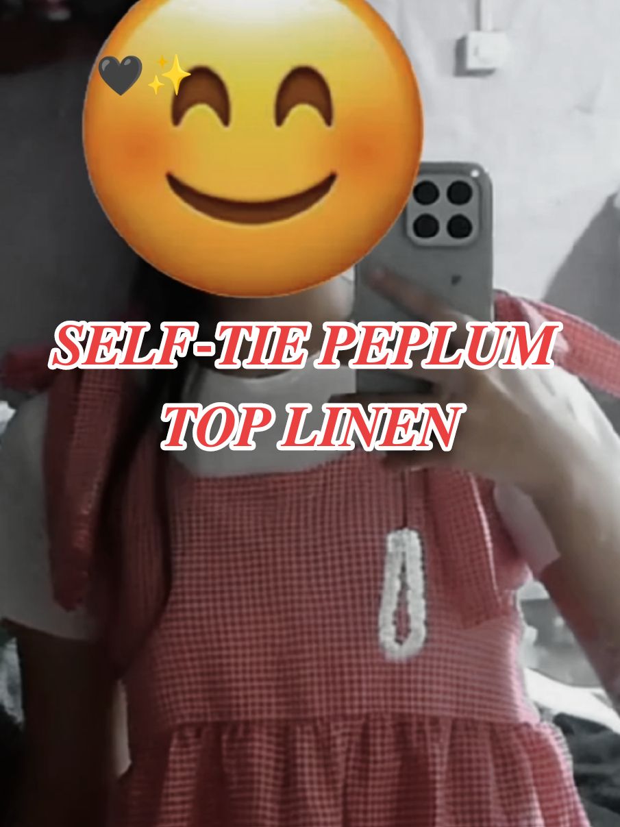 #creatorsearchinsights  SELF-TIE PEPLUM TOP LINEN #pleplumtops #tops #tietops #blouse #sleeveless 