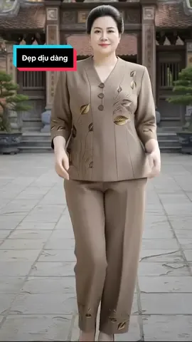 Bộ lụa sang trọng, quý phái tặng mẹ #hoale4mua #bodotrungnien #botrungnien #quatangme #dobotrungnien 