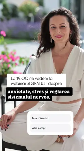 📅 Azi e ziua în care poate începe schimbarea. Dacă te trezești obosită, simți că nu mai poți gestiona tot ce ai pe umeri și mintea ta e mereu în alertă… nu ești singura. Dar nici nu trebuie să rămâi așa. 🧘‍♀️ La 19:00 ne vedem la webinarul GRATUIT despre anxietate, stres și reglarea sistemului nervos. Îți arăt pas cu pas: ✅ De ce corpul tău a intrat pe pilot automat ✅ Ce legătură are anxietatea cu oboseala și insomnia ✅ Cum poți începe să-ți regăsești calmul cu soluții naturale și simple 🎁 Doar participantele live primesc ghidul complet pentru detoxul ficatului + 2 bonusuri speciale. 📲 Scrie „Webinar” în comentarii sau mesaj și îți dau imediat linkul de acces. 🎤 E cel mai valoros webinar creat de mine până acum – și abia aștept să fii acolo. Nu mai amâna binele tău. 🌿💛