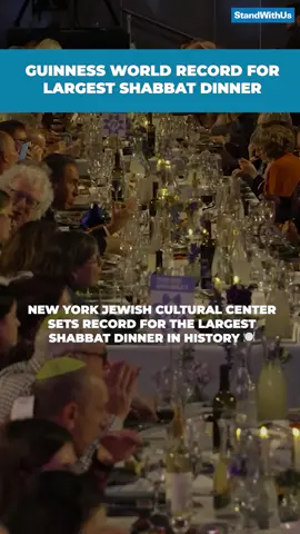 History made! On Friday November 21, 2025, the Temple Emanu-El Streicker Center and UJA broke the Guinness World Record for the largest Shabbat dinner ever, with 2,761 people! The night featured 402 challahs, 811 lbs of potatoes, 62 chefs, and a 1,200+ waitlist. ✡️💙 @guinessworldrecords