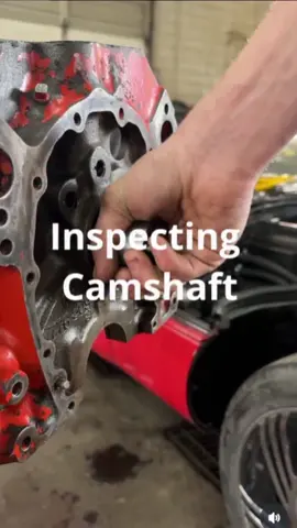 Cam Inspection. Do you see what's wrong with it? #carhumor #mechmemes #enginejokes #carcommunity #mechaniclife #gearheadhumor #autoshopmemes #carbuilderlife #LSjokes #wrenchingfun